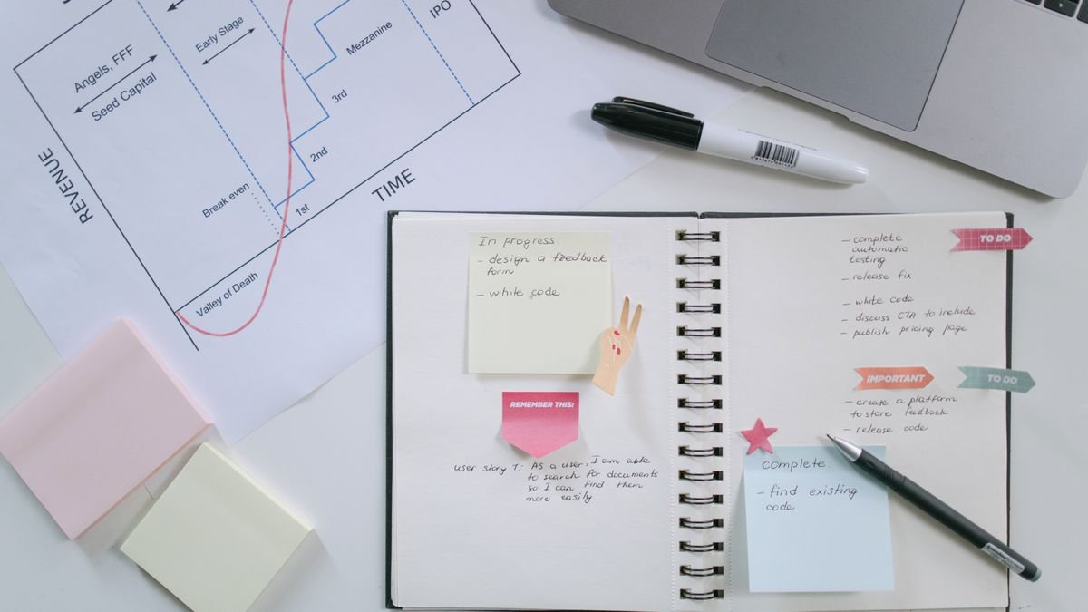 Notebook and laptop used to compare different career options